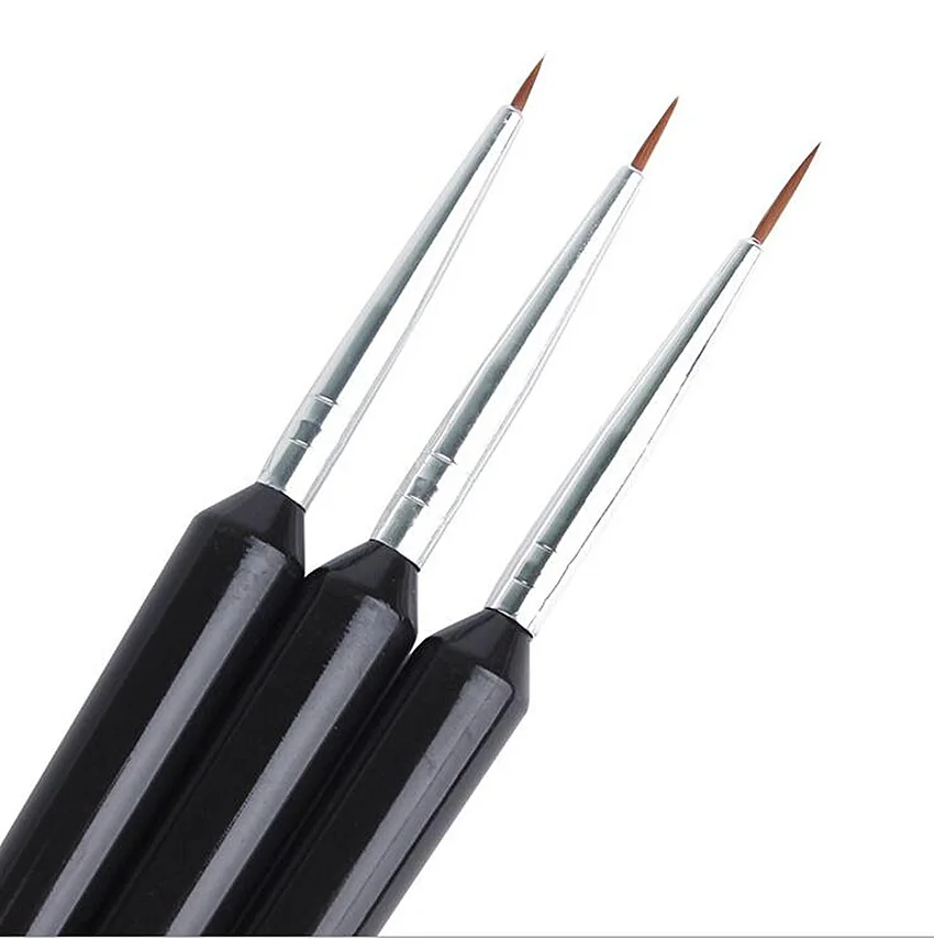 3Pcs/Set Fine Hand-painted Hook Line Pen Piano paint rod Drawing Pen nail painting brushes Art Pen Paint Brush Art Supplies