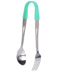 Toaks-cuchara de titanio ultraligera, tenedor ecológico, juego de cuchara Spork, vajilla de cocina y comedor para el hogar, tenedor, SLV-15