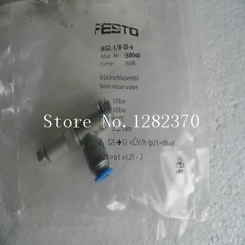 

[SA] New original authentic special sales FESTO throttle HGL-1/8-QS-6 stock 530 040 --2pcs/lot