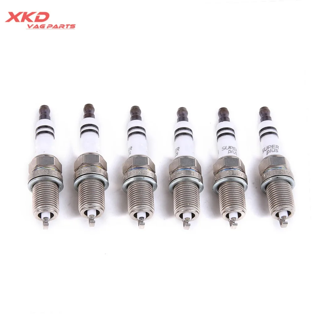 

6Pcs Spark Plugs set For AU-DI S4 A6 S6 C5 Allroad Quattro 2.7T 101 000 063 AA