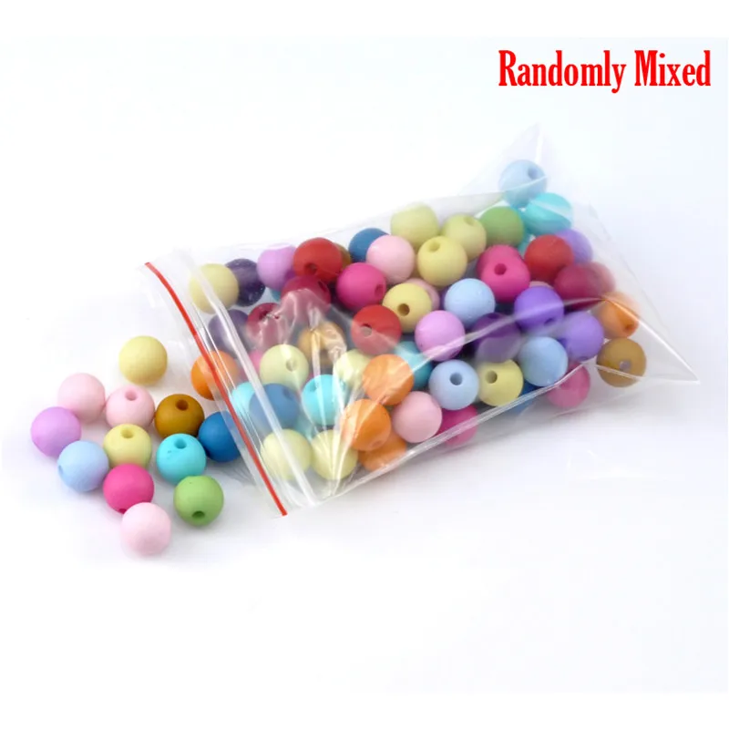 DoreenBeads 300 Шт. Смешанные Круглые Акриловые Шарики Прокладки бусинки 8 мм (3/8 ") Диам. (B19525), иу