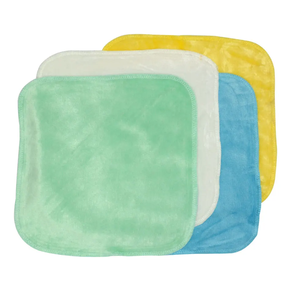 (4pcs/lot)Miababy 21*21cm Bamboo velour baby wipe,reusable wash cloth, super soft for sensitive