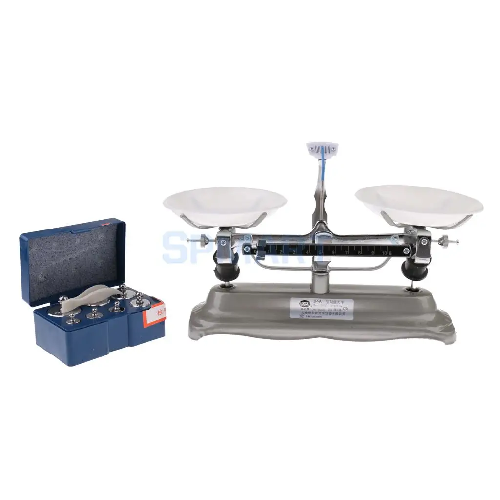 500 Gram Mechanical Table Balance Scale with 7 Weights for Teaching Tool laboratory Equipment Supplies