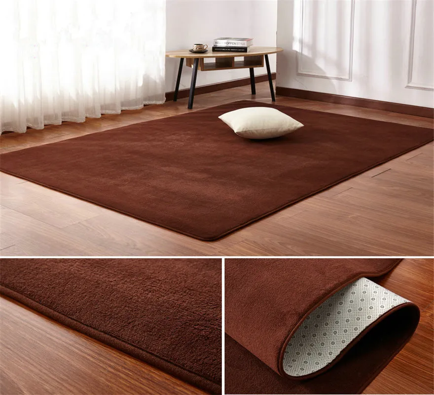 Coral velvet carpet living room coffee table blanket bedroom bedside mat bed front room rug Tatami yoga mat 140cmx200cm pink rug