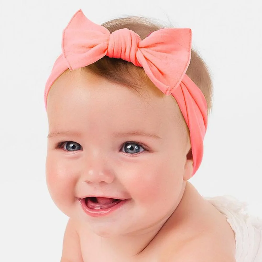 1PCS Newborn Lovely Bow Headband Cotton Bowknot Hairband Turban Knot Headwear For Newborn Kids Hair Accessories