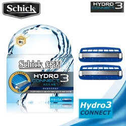 Lames de rasoir Schick Hydro 3 CONNECT pour hommes, remplacement amélioré, rasage hydratant, original, paquet de 2 pièces