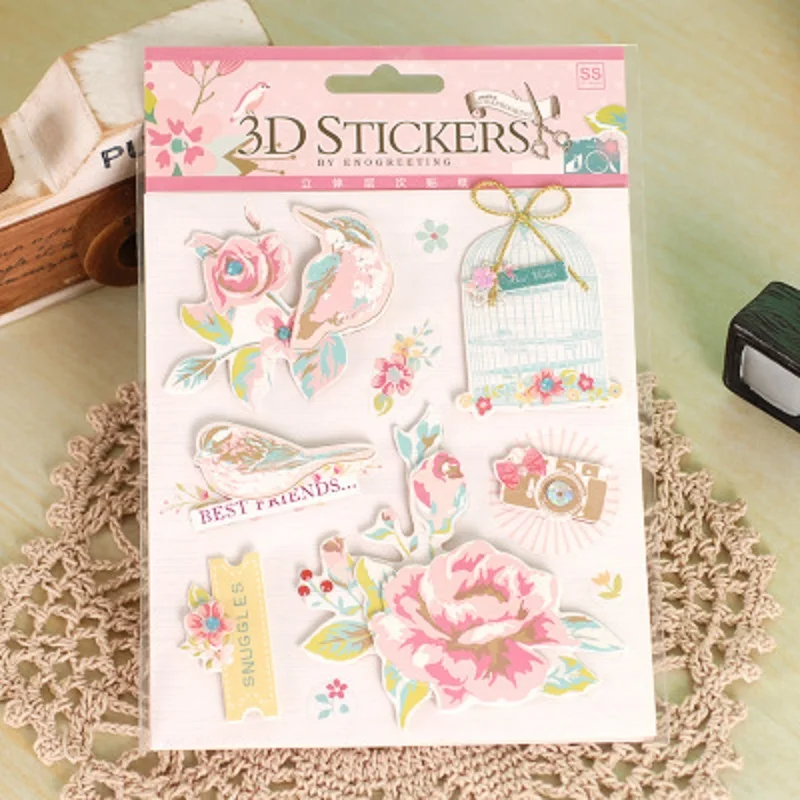 DIY tektura 3D naklejki Scrapbooking motyl ptaki kwiat kwadratowe etykiety cięcia szablony do rękodzieło Hobby dostawca dekoracji wnętrz