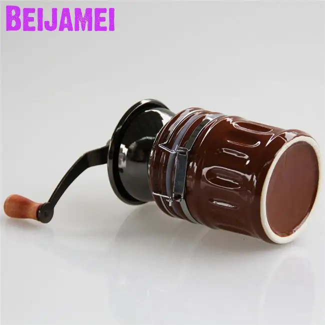 BEIJAMEI 고품질 세라믹 수동 커피 그라인딩 밀 가정용 소형 그라인더 핸드 커피 머신