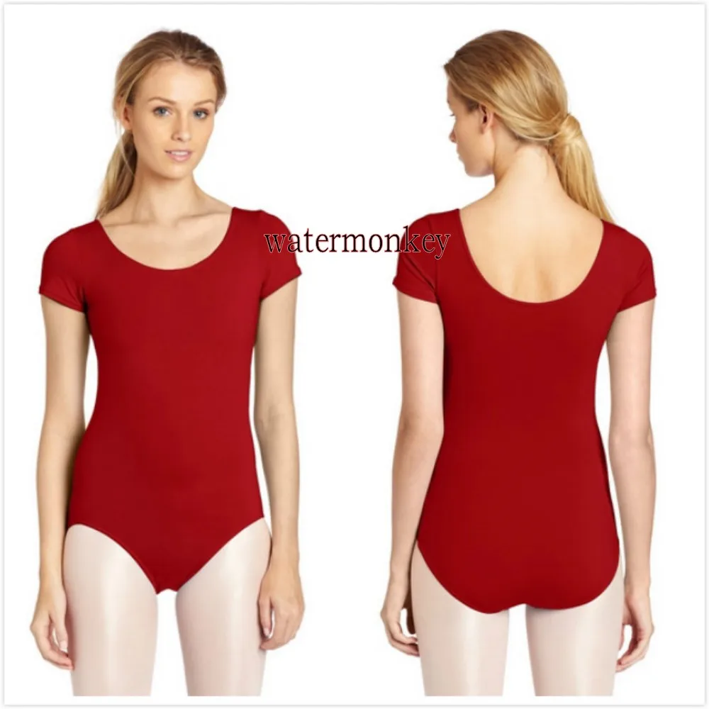 

Spandex Dancewear Bodysuit Women Ballet Gymnastics Leotard Round neck Unitard Long Sleeve
