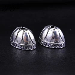JUYA Leather Cord Crimps End Caps for Earrings Handmade DIY 14x20mm 6pcs/lot Jewelry Making Accessories Suede Tassel Caps AC0045