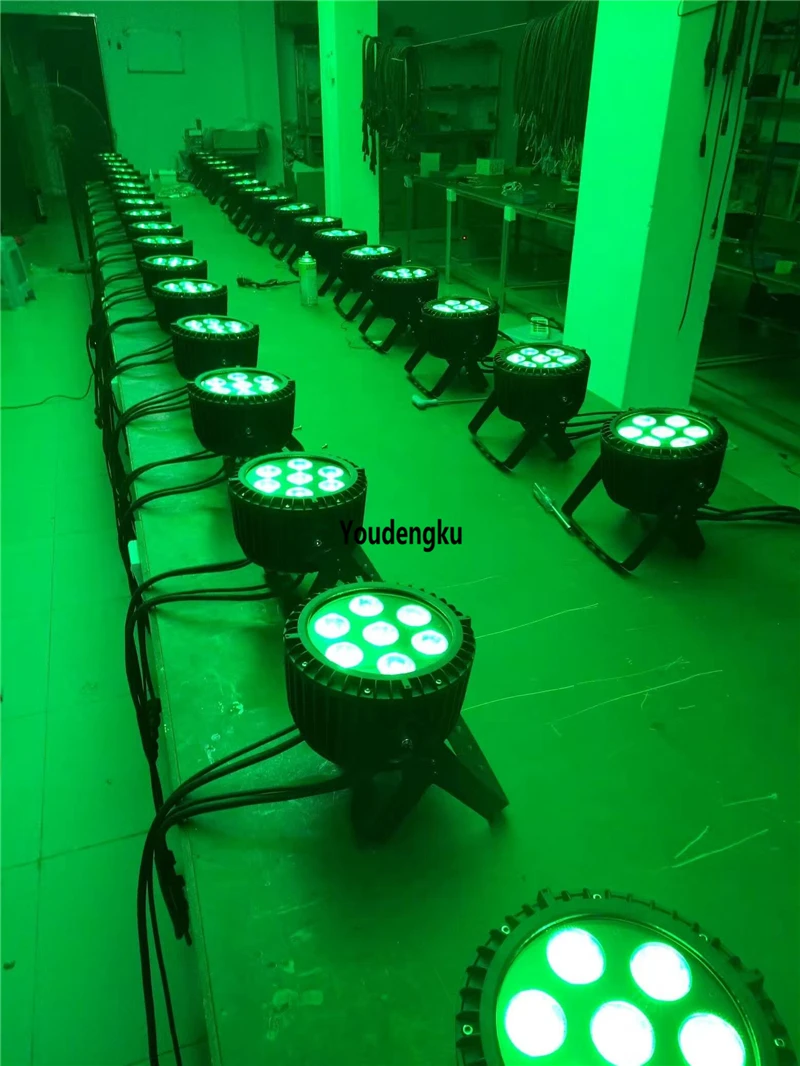 8 pieces outdoor led dmx Slim par can 7x15w rgbwa compact par 5 in 1 waterproof led par lighting