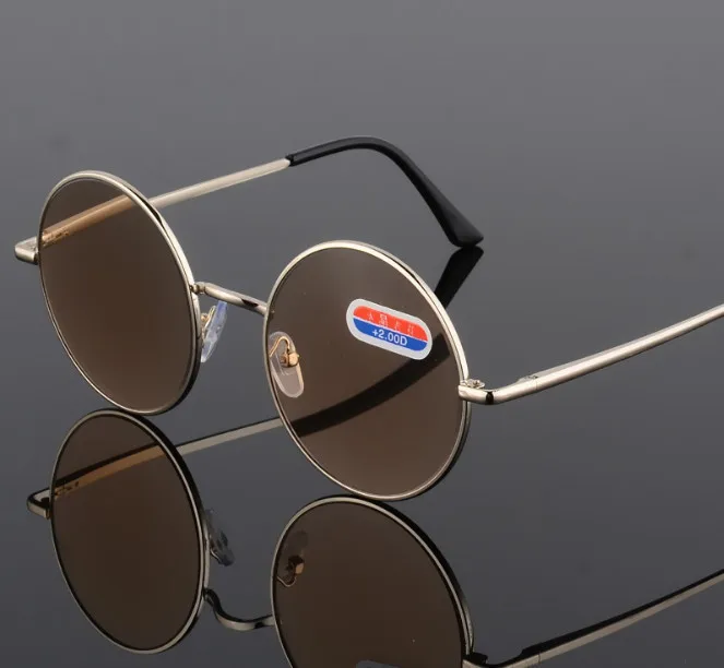 

women round Reading Glasses full-rim metal men crystal lenses reading eyeglasses presbyopic glasses +100 to +250 +300 +350 +400