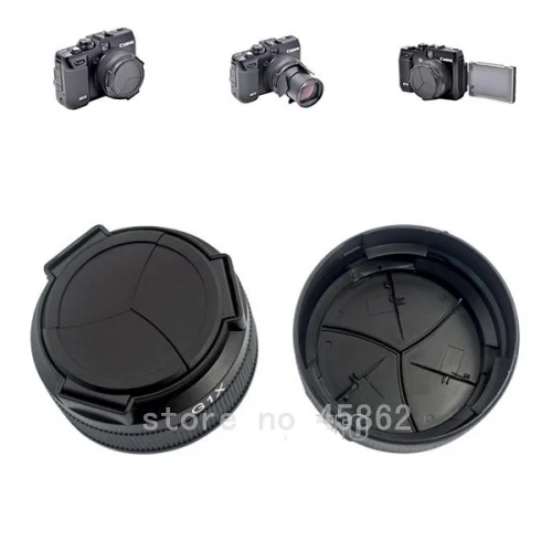 Self-Retaining Auto Open Close Sync Lens Cap For G1X G1 X with a clean cloth