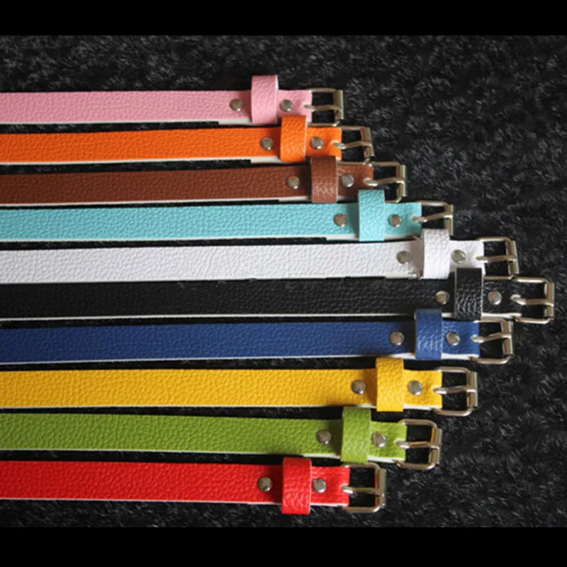 Colorful Women Belt PU Faux Leather Female Belts Black White Red Blue Green Orange Yellow Pink Brown Ladies Wholesale Belt Strap