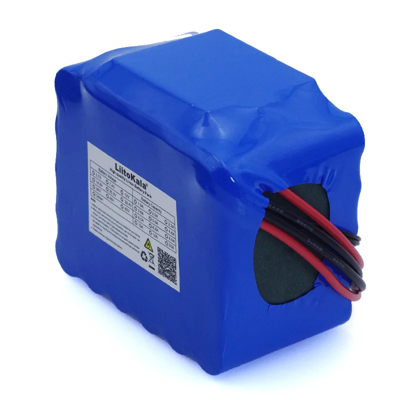 LiitoKala-Paquete de batería de descarga de alta potencia, 12V, 20Ah, 100A, protección BMS, salida de 4 líneas, 500W, 800W, 18650