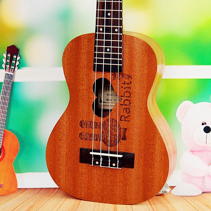 

21 inch 4 Strings 15 Frets Ukulele Soprano Hawaiian Guitar Acoustic Guitar Rosewood Fingerboard Free Send Ukulele Piezo Pick Up