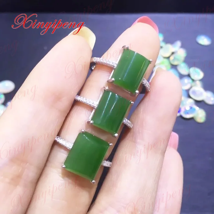 

925 sterling silver with 100% natural jasper ring women with Luxury and generous A wedding gift