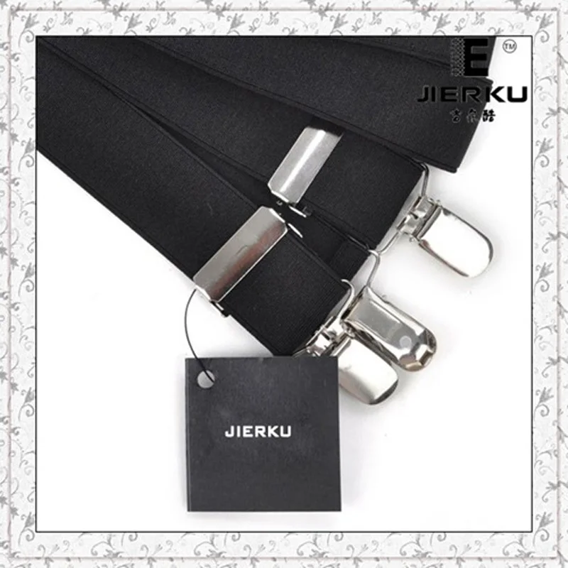 JIERKU Suspendersผู้หญิงจัดฟันหนัง3คลิปSuspensorioแฟชั่นกางเกงสาย2.5*100เซนติเมตรJK3C03