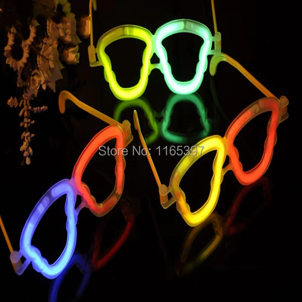 New Cool Halloween neon skull skeleton eyeglass glow in dark party kids cosplay props favors gifts pinata fillers