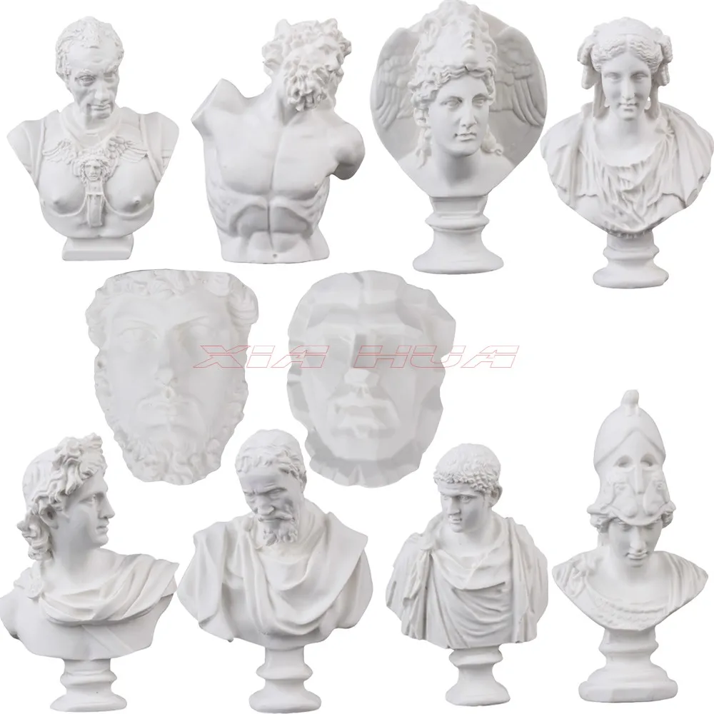 

1 Set Resin furnishing articles miniature casting resin bust Miniature Resin Bust Sculpture The ancient myth figures about 7CM