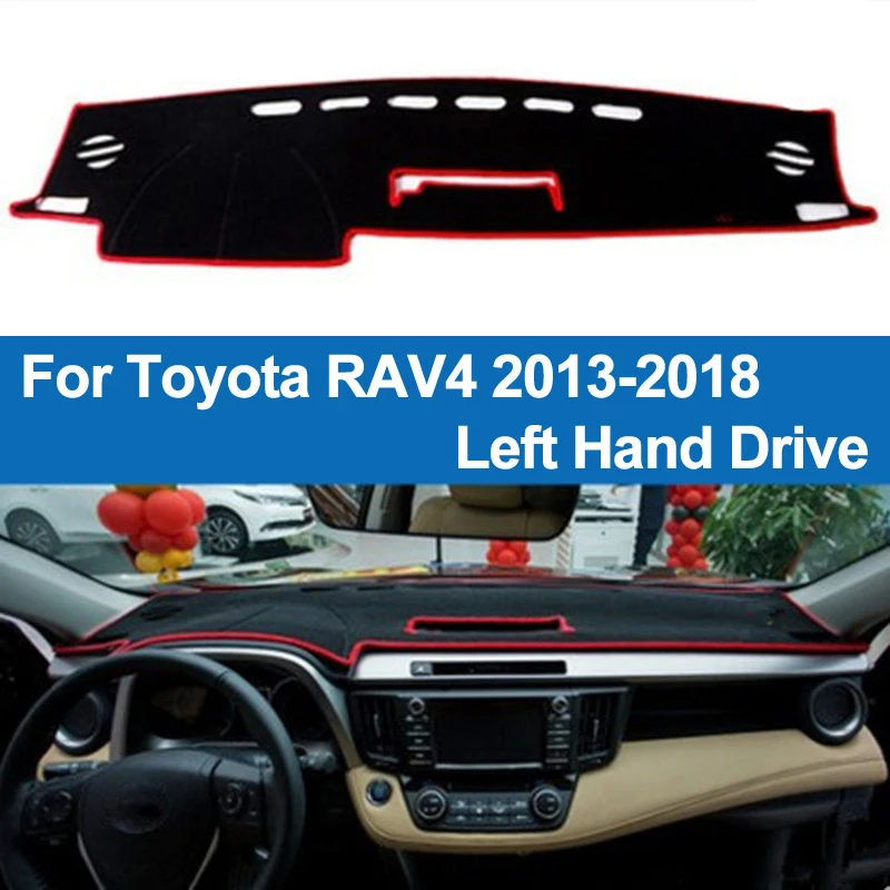 TAIJS Car Dashboard Cover Dash Mat Dash Pad DashMat Carpet ANti-UV NON-Slip For Toyota RAV4 2013 2014 2015 2016 2017 2018 RAV 4