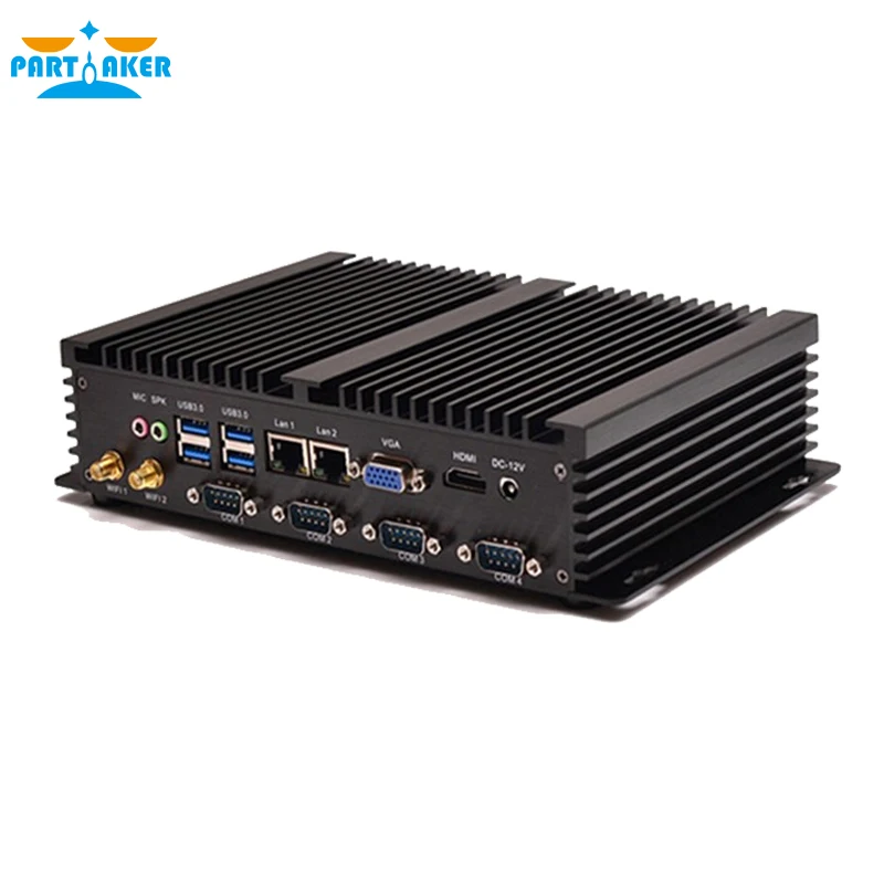 Imagem -05 - Fanless Mini pc Windows xp 10 Intel Core i5 3317u 1007u Lans Rs232 com Computador Industrial Áspero 300m Wifi Hdmi Mais Vga