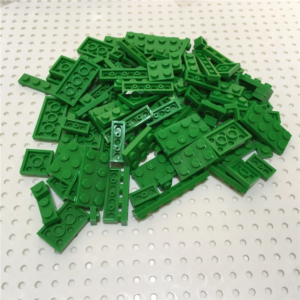 100pcs/lot  Building Block thin bricks 8 size mixed 15 colors Compatible with brands Educational Toys for Children