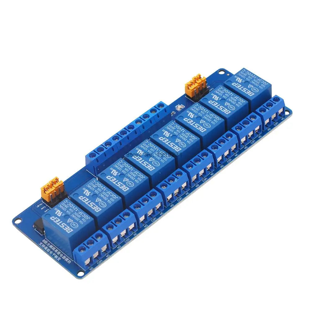 1PCS 12V 8 Channel Relay Module High and low Level Trigger 12V Relay Module