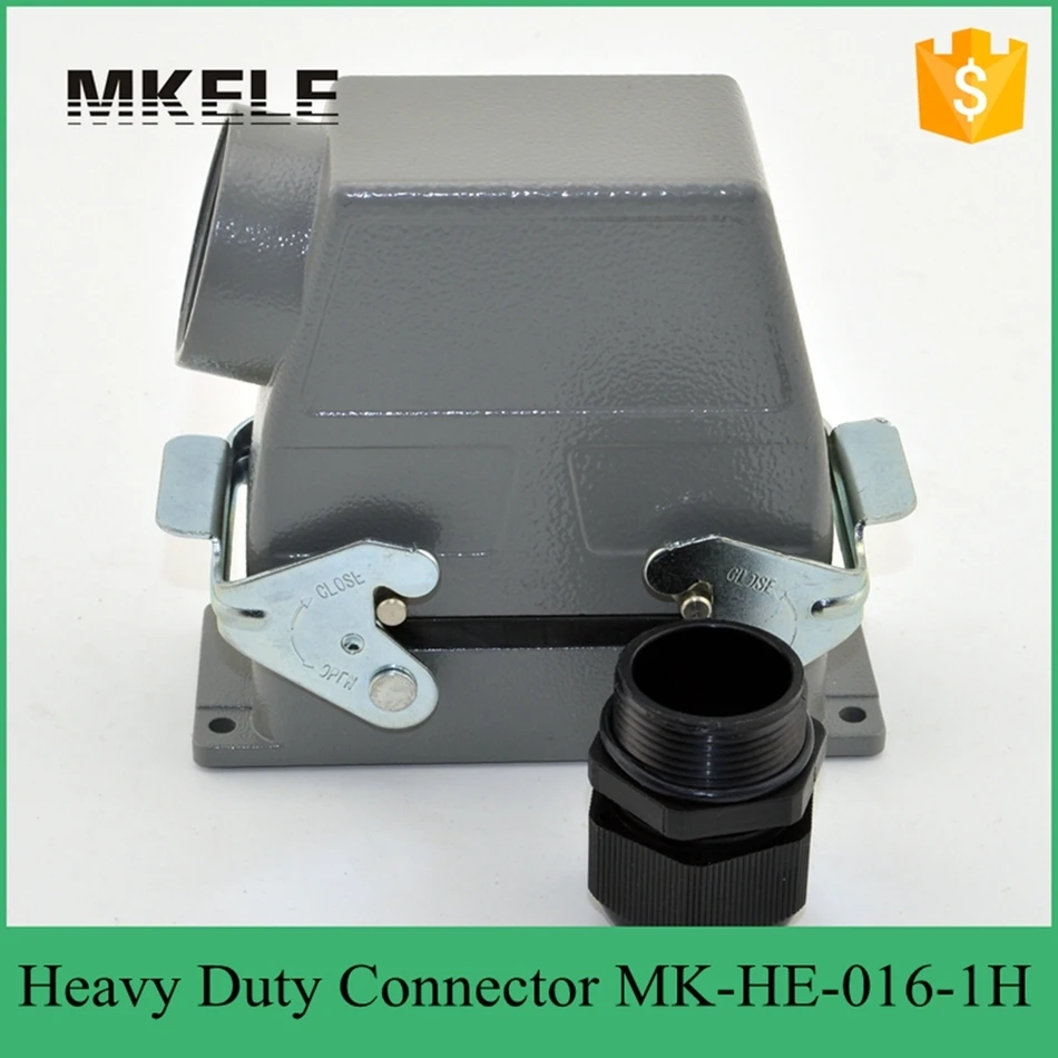 16 PIN 16A 400V/500V Used In Outdoor Voltage Circuit Breaker Heavy Duty Multi  Core Quick Connector High Cover MK-HE-016-1H