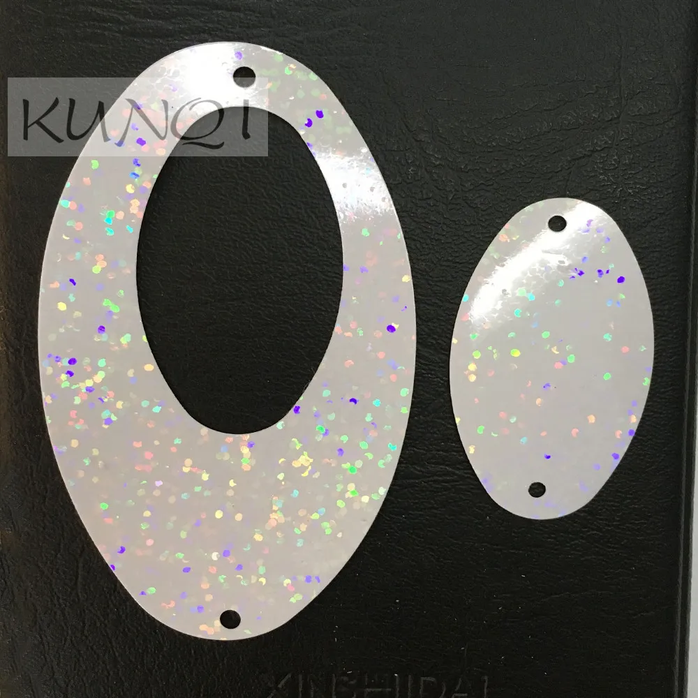 50pcs/100pcs  110*60mm Large Dual Oval Egg Shape Sequin Paillette Sewing,Wedding Craft,Kids DIY Garment Accessory