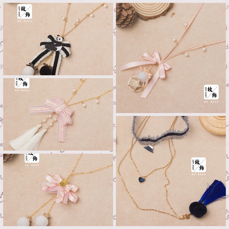 

Princess sweet lolita barrettes Blue head ornaments Korean adult children's cloth art Princess lace bows hairpin women GSH149