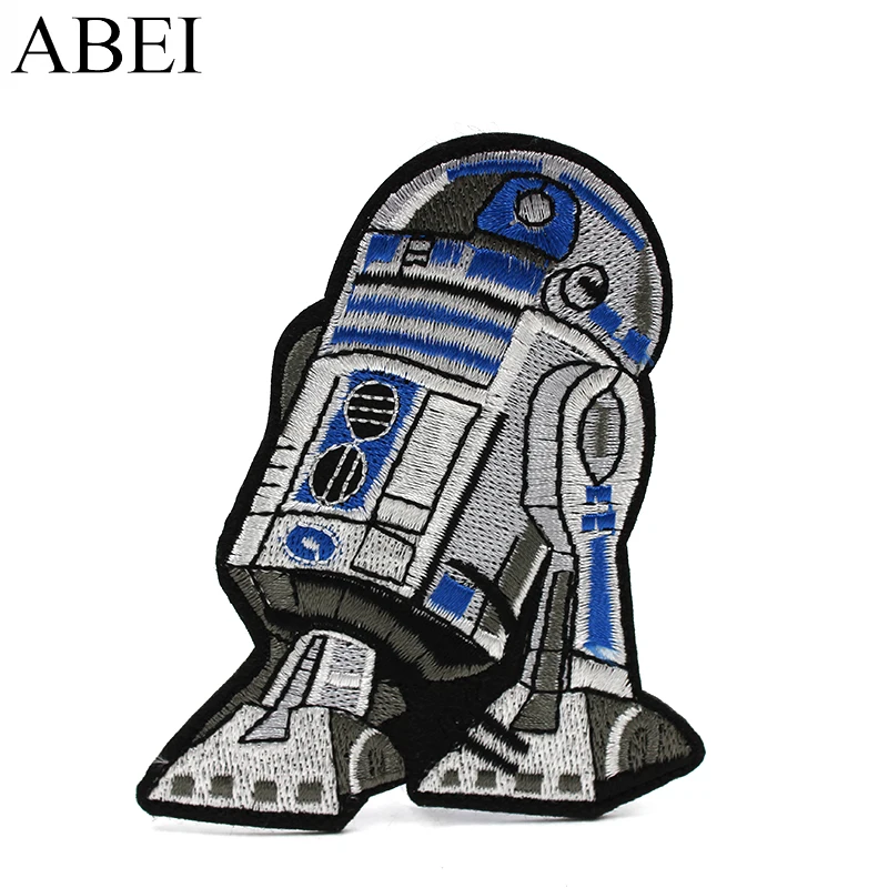 5pcs/lot 8.2*10cm Iron On Robot Stickers DIY Embroidery Alien Patches for Clothing DIY Jeans Bags Coats Badge Garment Appliques