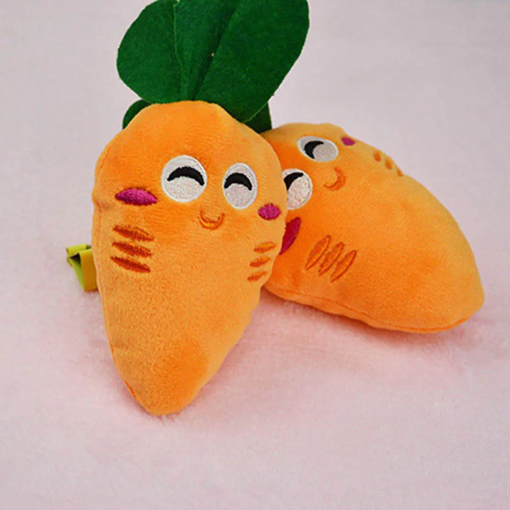 Funny Vegetables Carrot Plush Toy Sound Squeaky Children Toy Gift Stuffed Plant Kids Birthday Gifts