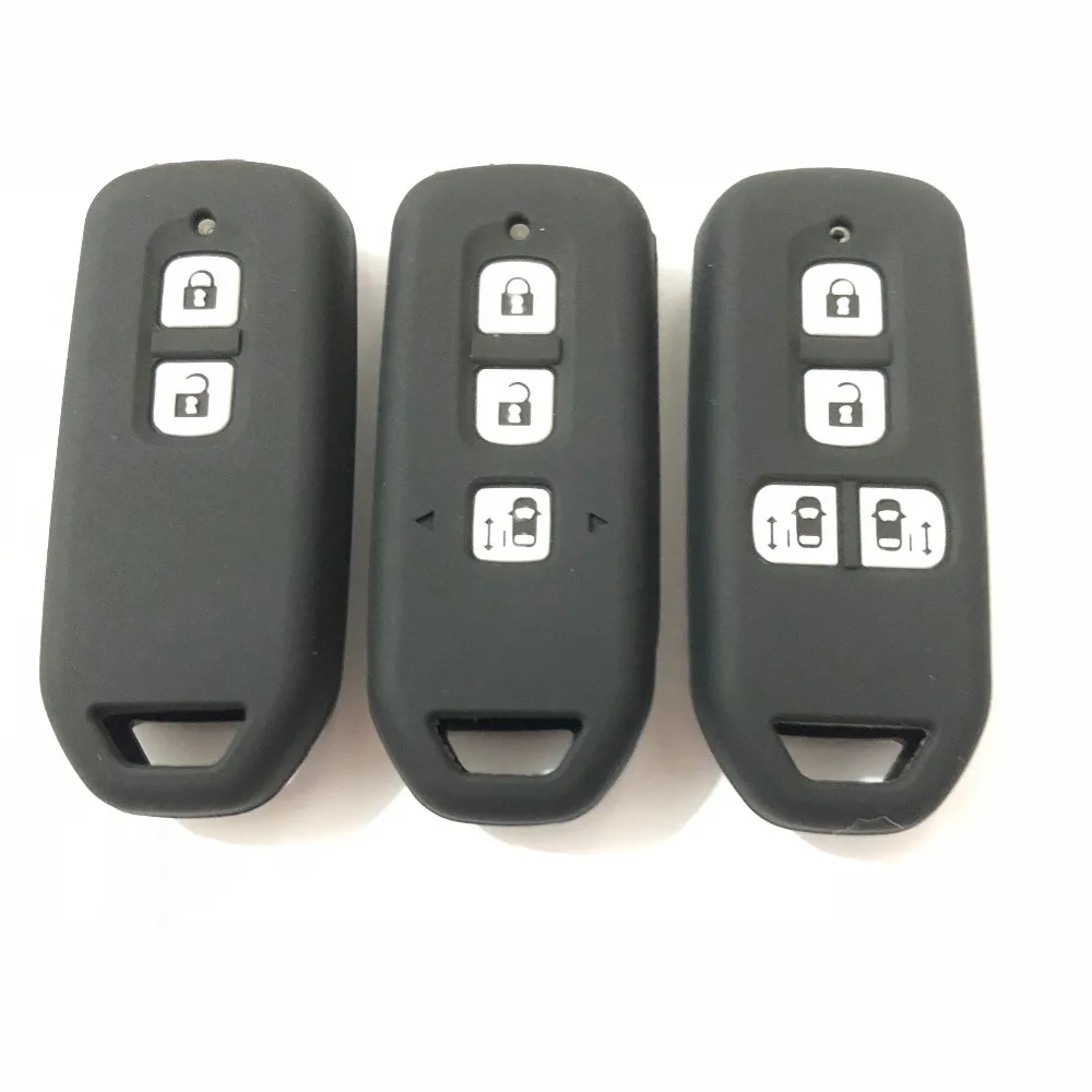 Silicone rubber smart case smart remote key guard For Honda car key n-box nbox custom n wagon none 2 3 4 button shell