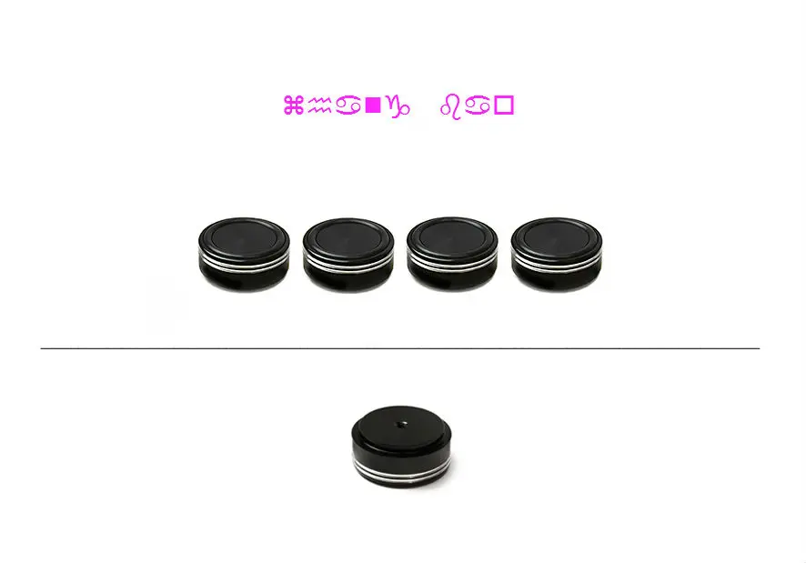 Free ship A set of amplifier full aluminum pads 4 pcs black Aluminum feet with silver line Diameter:39mm Height:17mm