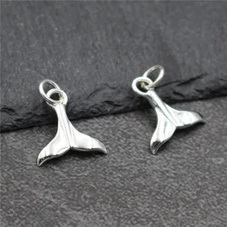 1pc100% 925 Sterling Silver Mermaid Tails Charms High Quality Fashion Decoration Pendants Fit Earrings Necklace DIY Fine Jewelry