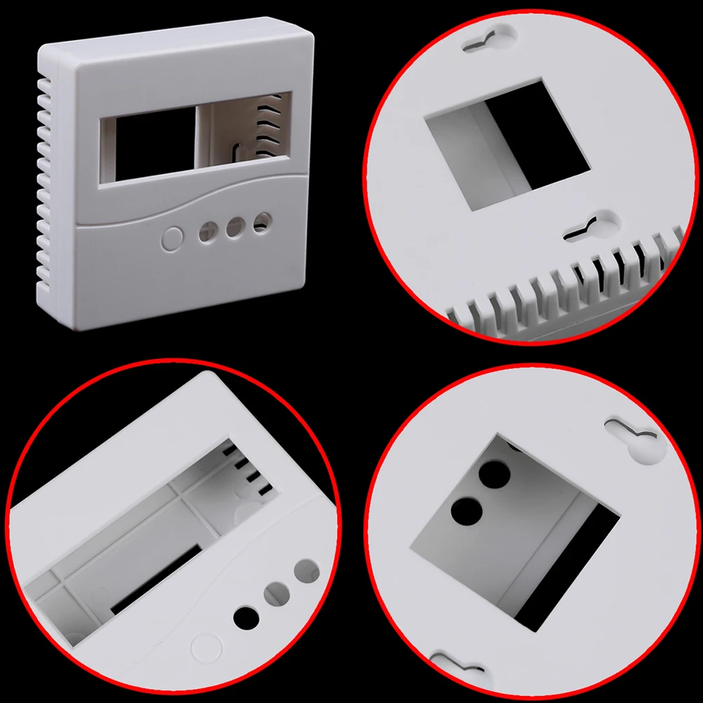 1PCS White Plastic Project Box Enclosure Case For DIY LCD1602 Meter Tester With Button 8.6x8.6x2.6cm 86