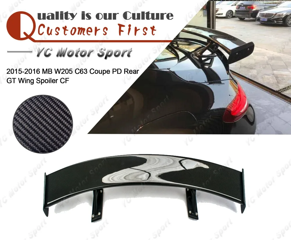 

Car Accessories Carbon Fiber PD Style Trunk GT Wing Fit For 2015-2016 MB W205 C63 Coupe Rear Spoiler Wing