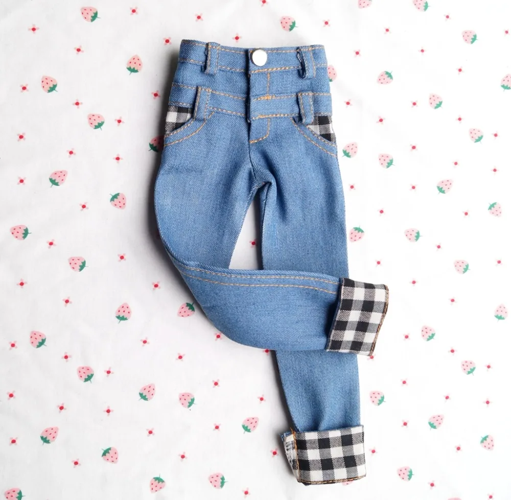 Pantaloni jeans azzurri per bambole BJD, abbigliamento per maschi 1/3 SD 60cm 24" 1/4 17" di altezza, compatibili con bambole BJD MSD DK DZ AOD DD