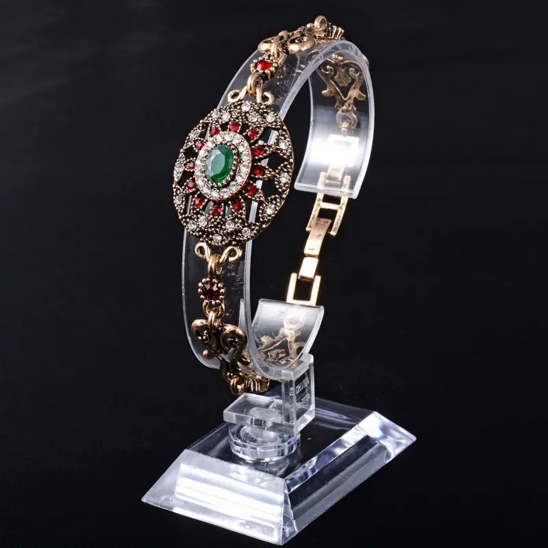 Unique Ethnic Bohemian Retro Gold Color Bracelet Femme Mosaic AAA Crystal Rhinestone Braslet African Bracelet Charms Accessories