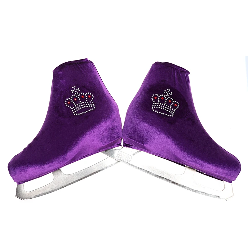 

Nasinaya Figure Skating Gymnastics Shoe Cover Children's Velvet Adult Protective Roller Accessories Shiny Diamond