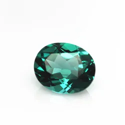 A75# oval shape Brazilian created emerald jewelry Verdelite Green Tourmaline gemstone beads for diy gemstones stones