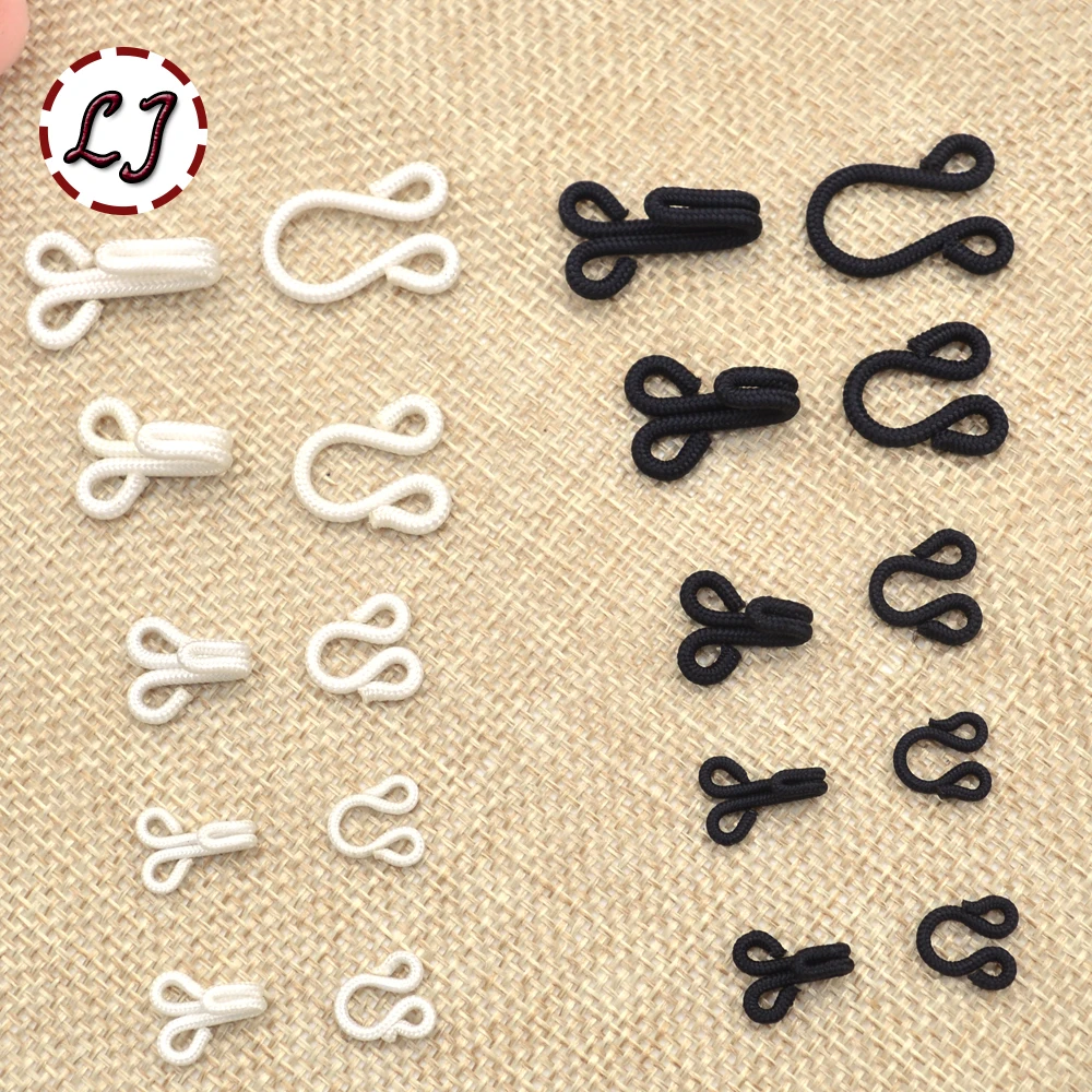 10pcs/lot combined copper buttons Metal hook buckle collar hook hidden button though cord collar hook clasp buckle accessories