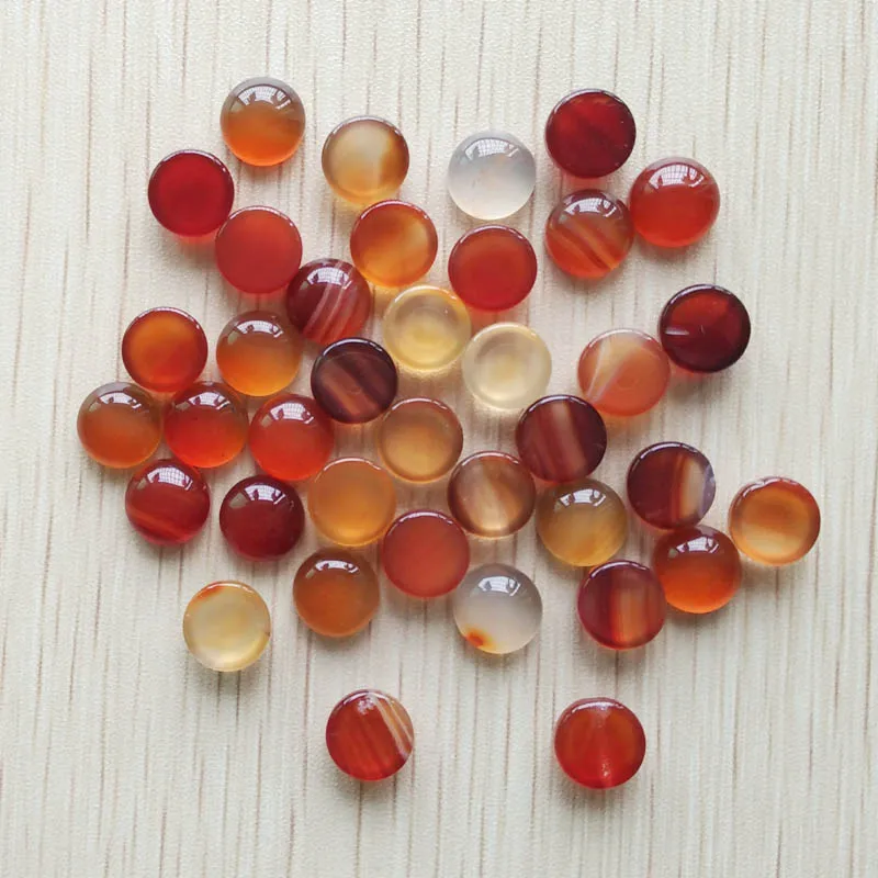 Fashion hot sale top quality natural red onyx round cab cabochon beads for jewelry Accessories 10mm wholesale 50pcs/lot