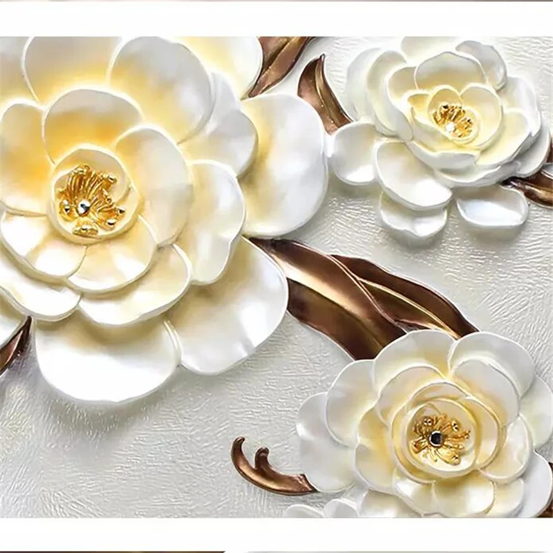 beibehang Custom Photo wallpaper for walls 3d Yellow rose Large Mural Wallpaper Living Room 3d papel de parede wallpaper mural