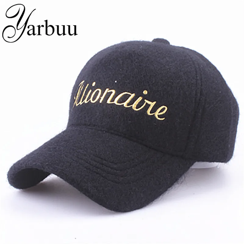 [YARBUU] Baseball Caps 2017 new fashion high quality winter hat cap for women and men cashmere hats snapback hats free shipping