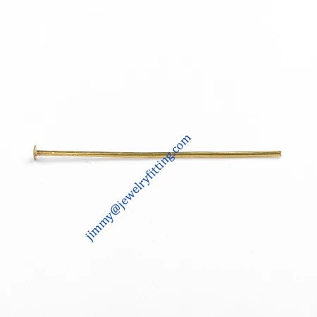 Jewelry Making findings Raw brass metal Head Pins with flat end Scarf Pins jewellry findings 0.8*35mm shipping free