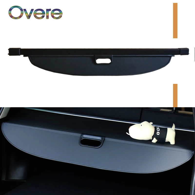 

OVERE 1Set Car Rear Trunk Cargo Cover For Land Rover Discovery Sport 2014-2018 Black Security Shield Shade Auto accessories