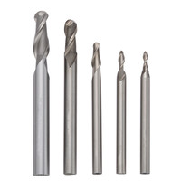 HSS 2 Flute Ball Nose End Mills Straight Shank R1.5/2/3/4/5 Mill Cutter Lathe Cutter CNC Bit Tool