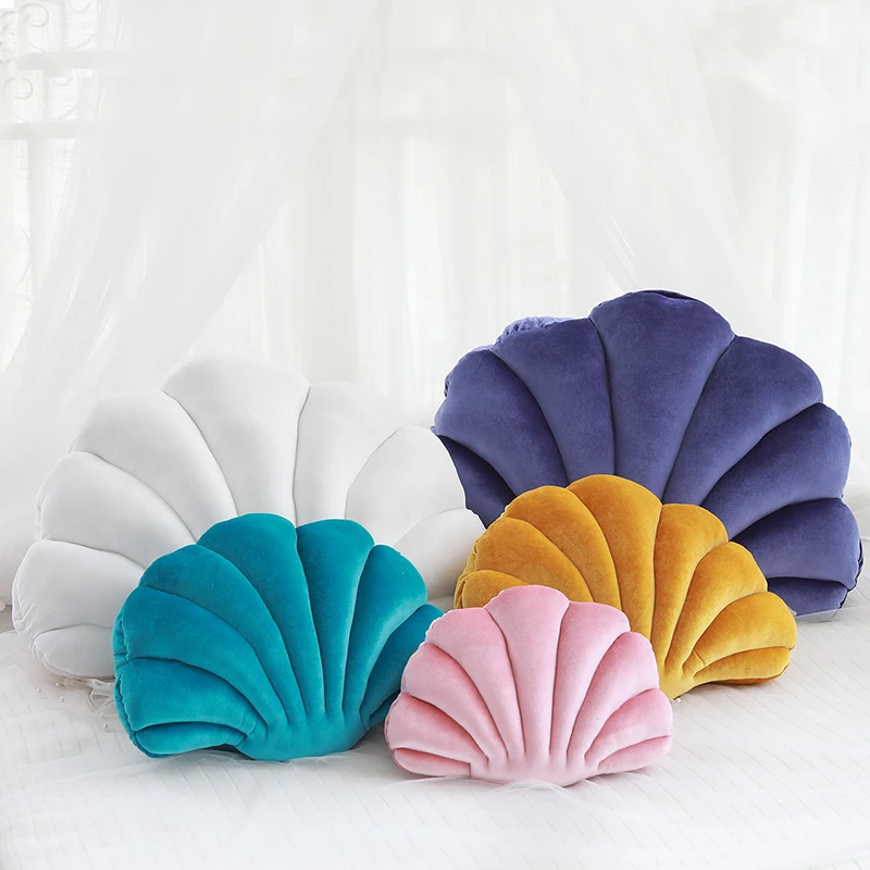 Shell Toy Colorful Shell Plush Pillow Sofa Home Decoration Pillow Hhigh Quality Creative Throw Pillow Gift for Friends